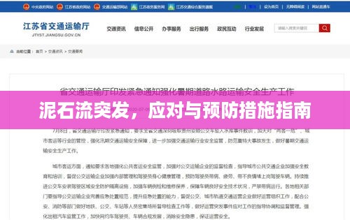 泥石流突发，应对与预防措施指南