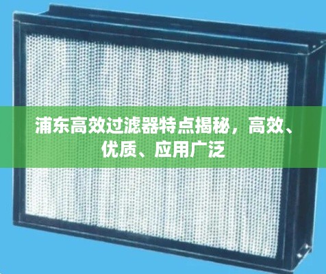 浦东高效过滤器特点揭秘，高效、优质、应用广泛